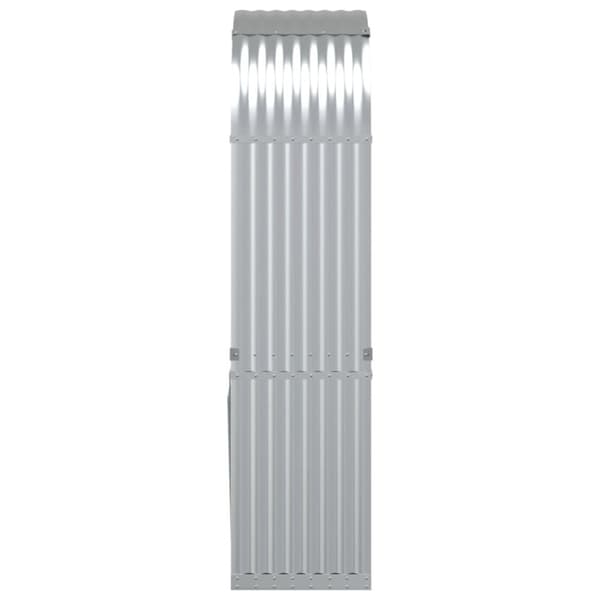 vidaXL brændestativ 80x45x190 cm galvaniseret stål sølvfarvet