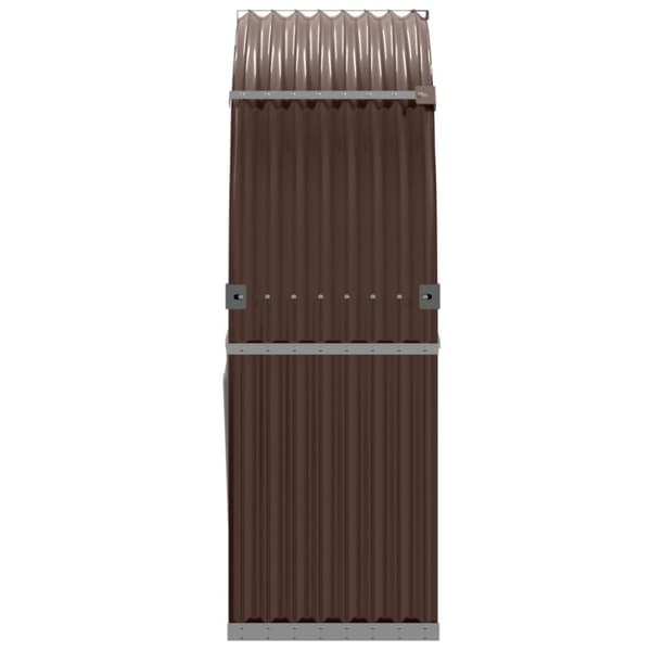 vidaXL Vedställ brun 120x45x140 cm galvaniserat stål