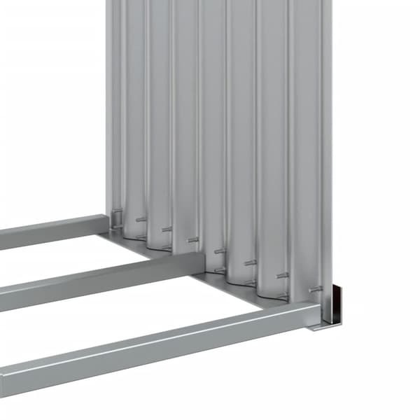 vidaXL Vedställ brun 120x45x140 cm galvaniserat stål