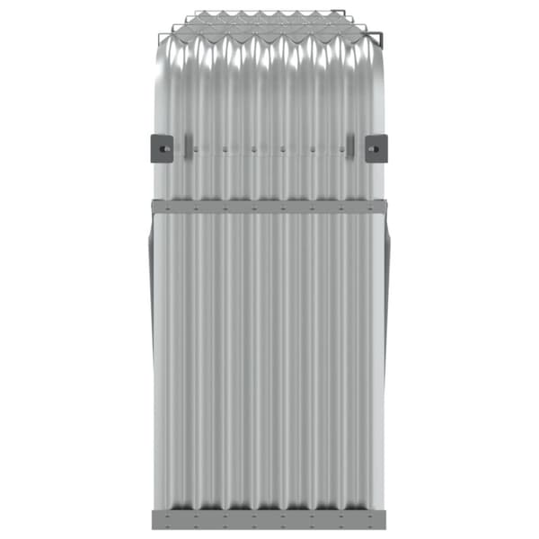 vidaXL brændestativ 234x45x100 cm galvaniseret stål sølvfarvet