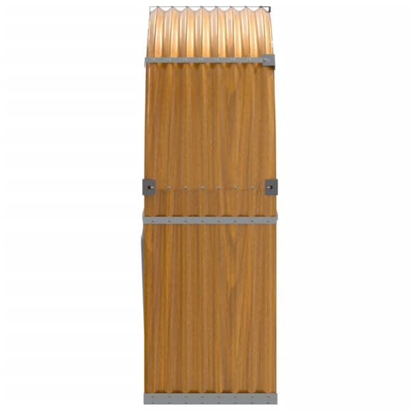 vidaXL brændestativ 120x45x140 cm galvaniseret stål lysebrun