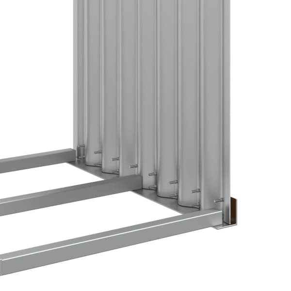 vidaXL brændestativ 120x45x140 cm galvaniseret stål lysebrun