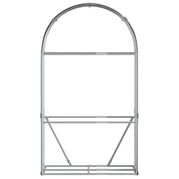 vidaXL brændestativ 120x45x210 cm galvaniseret stål antracitgrå
