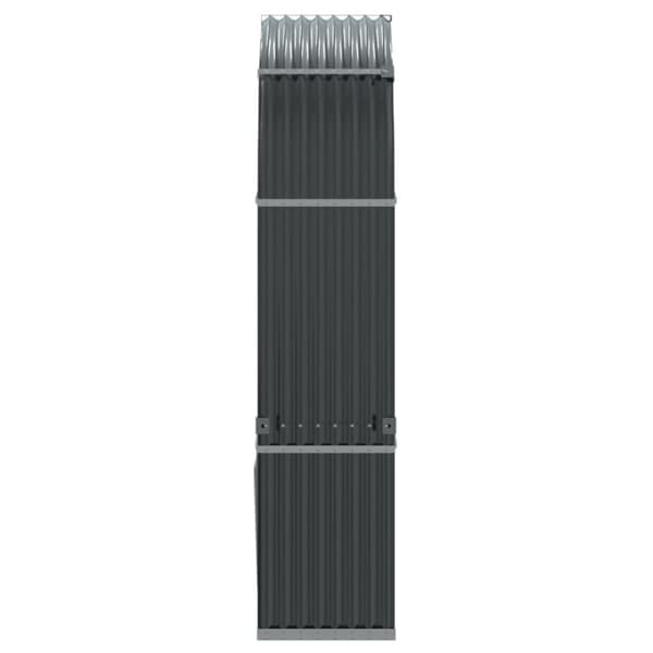 vidaXL brændestativ 120x45x210 cm galvaniseret stål antracitgrå