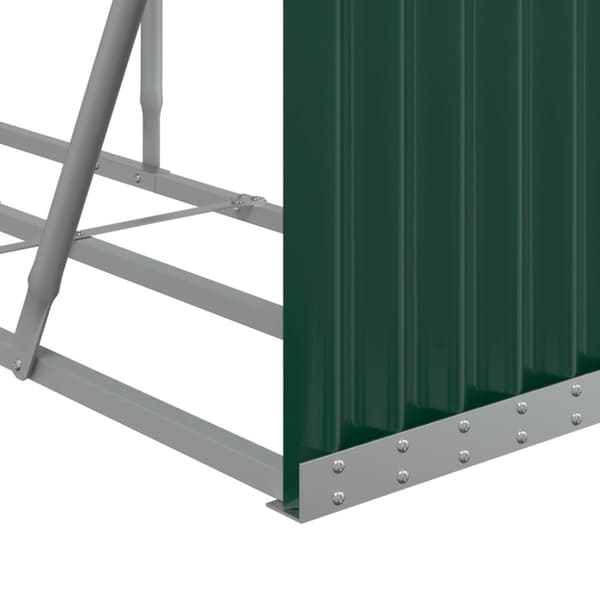 vidaXL brændestativ 234x45x100 cm galvaniseret stål grøn