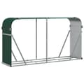 Miniatyrbillede 1 af 10: vidaXL brændestativ 234x45x100 cm galvaniseret stål grøn