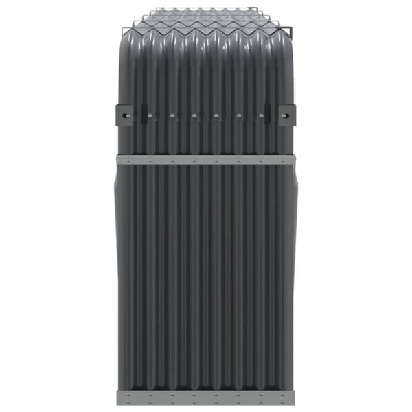 vidaXL brændestativ 300x45x100 cm galvaniseret stål antracitgrå