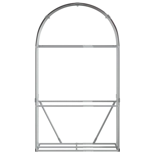vidaXL brændestativ 120x45x210 cm galvaniseret stål brun