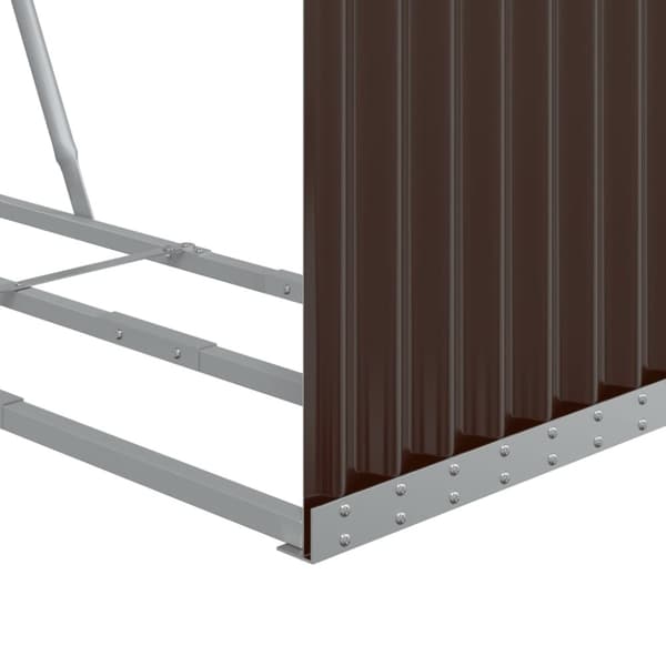 vidaXL brændestativ 120x45x210 cm galvaniseret stål brun