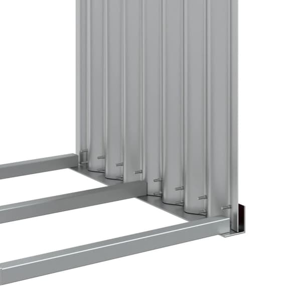 vidaXL brændestativ 120x45x210 cm galvaniseret stål brun