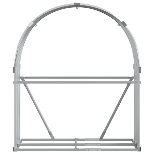 vidaXL brændestativ 120x45x140 cm galvaniseret stål lysegrå
