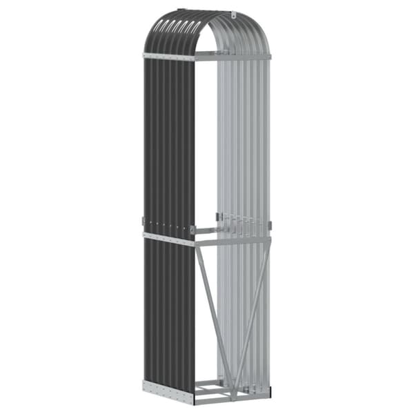vidaXL brændestativ 40x45x170 cm galvaniseret stål antracitgrå