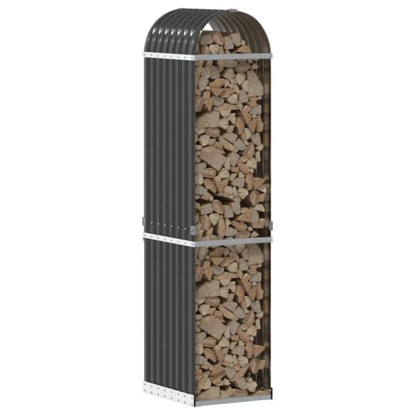 vidaXL brændestativ 40x45x170 cm galvaniseret stål antracitgrå