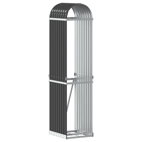 vidaXL brændestativ 40x45x170 cm galvaniseret stål antracitgrå