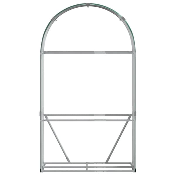 vidaXL brændestativ 120x45x210 cm galvaniseret stål grøn