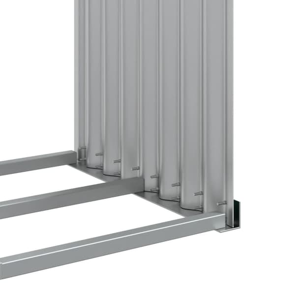 vidaXL brændestativ 120x45x210 cm galvaniseret stål grøn