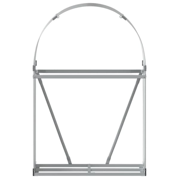 vidaXL brændestativ 80x45x120 cm galvaniseret stål lysegrå