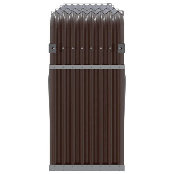 vidaXL brændestativ 234x45x100 cm galvaniseret stål brun