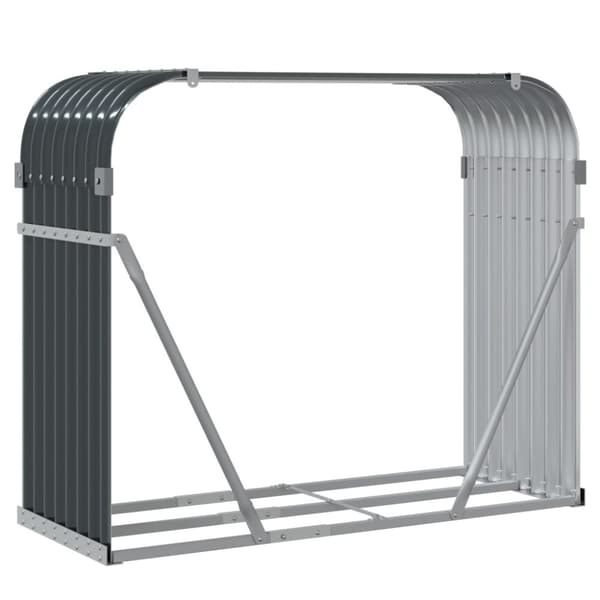 vidaXL brændestativ 120x45x100 cm galvaniseret stål antracitgrå