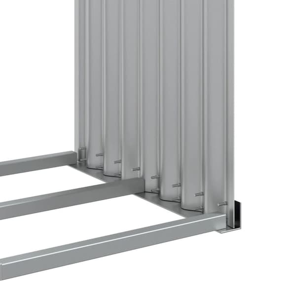 vidaXL brændestativ 120x45x100 cm galvaniseret stål antracitgrå