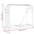 Miniatyrbillede 8 af 10: vidaXL brændestativ 120x45x100 cm galvaniseret stål antracitgrå