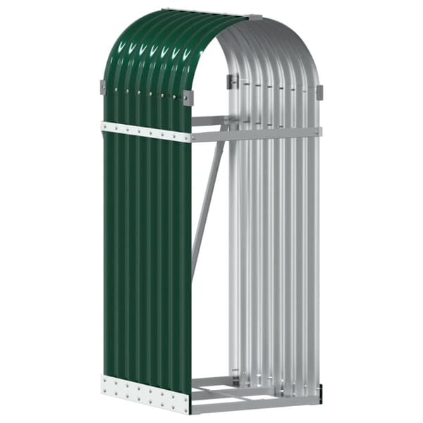 vidaXL brændestativ 40x45x100 cm galvaniseret stål grøn