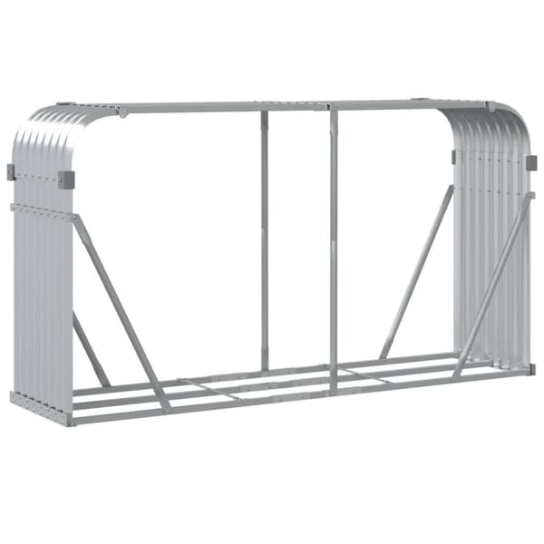 vidaXL Vedställ silver 180x45x100 cm galvaniserat stål
