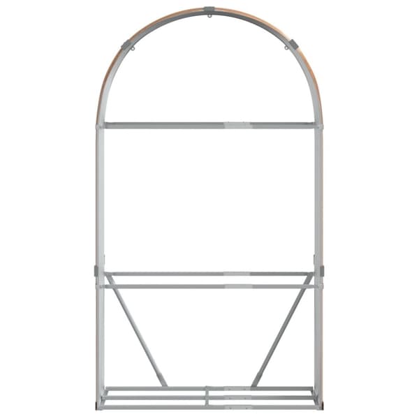vidaXL Vedställ ljusbrun 120x45x210 cm galvaniserat stål
