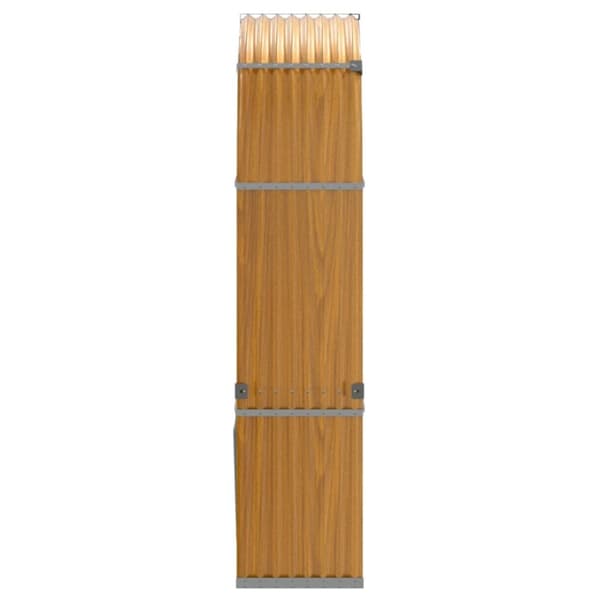 vidaXL Vedställ ljusbrun 120x45x210 cm galvaniserat stål