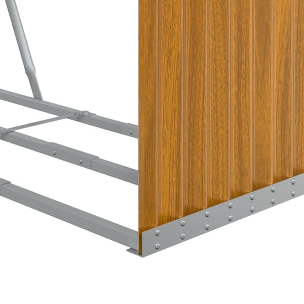 vidaXL Vedställ ljusbrun 120x45x210 cm galvaniserat stål