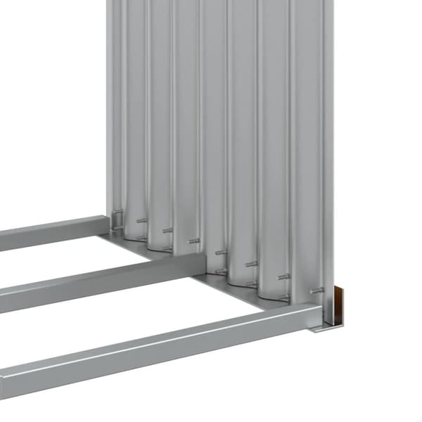 vidaXL Vedställ ljusbrun 120x45x210 cm galvaniserat stål
