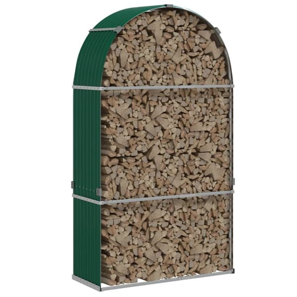vidaXL Vedställ grön 120x45x210 cm galvaniserat stål
