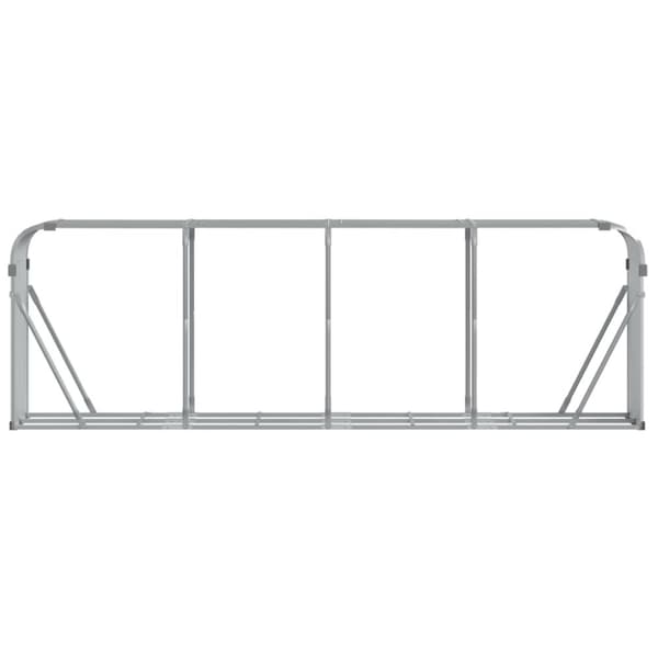 vidaXL Vedställ silver 300x45x100 cm galvaniserat stål