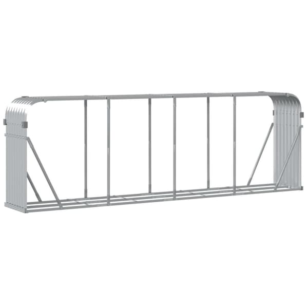 vidaXL Vedställ silver 300x45x100 cm galvaniserat stål