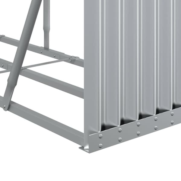 vidaXL Vedställ silver 300x45x100 cm galvaniserat stål