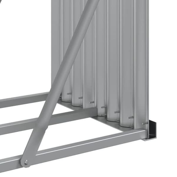 vidaXL Vedställ silver 300x45x100 cm galvaniserat stål