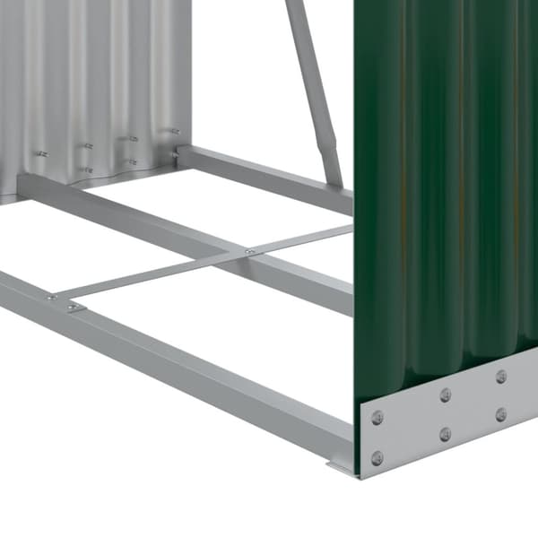 vidaXL brændestativ 80x45x190 cm galvaniseret stål grøn