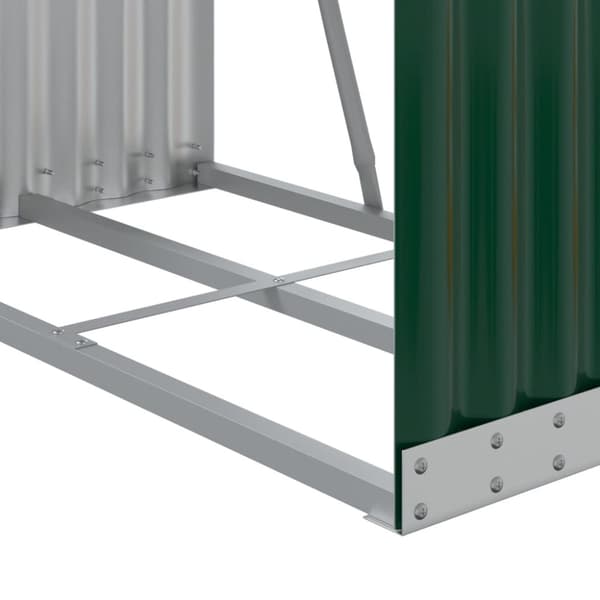 vidaXL brændestativ 80x45x120 cm galvaniseret stål grøn
