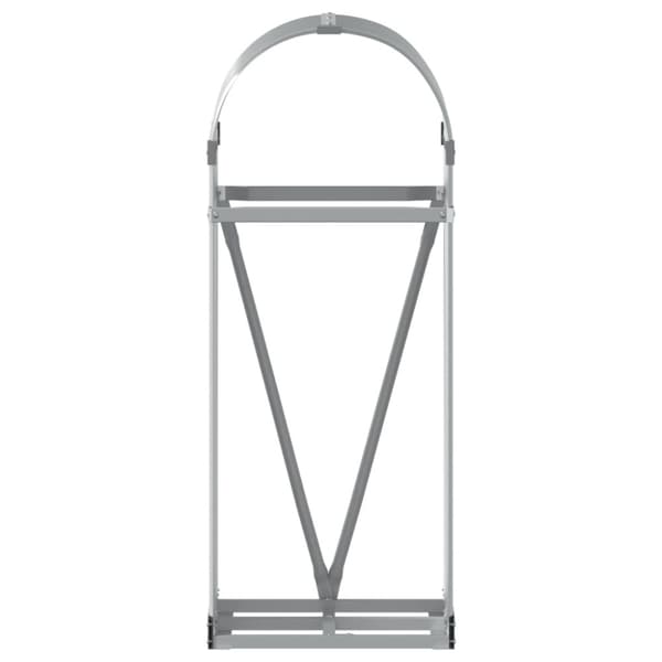 vidaXL brændestativ 40x45x100 cm galvaniseret stål lysegrå