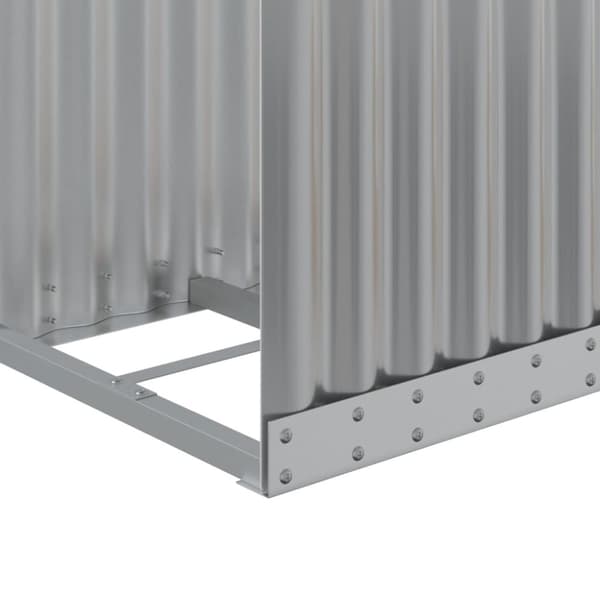 vidaXL brændestativ 40x45x100 cm galvaniseret stål lysegrå