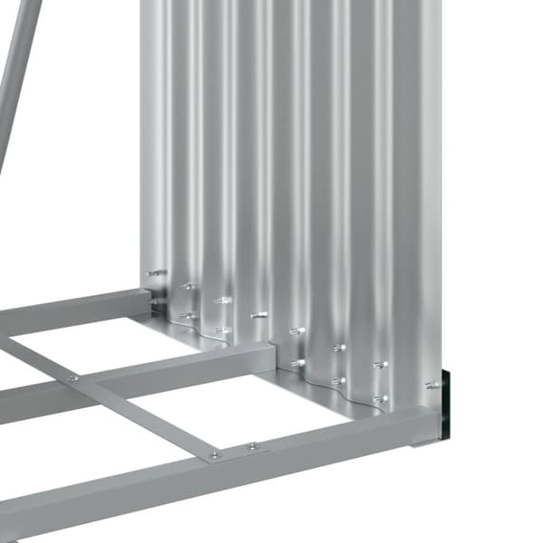 vidaXL brændestativ 40x45x100 cm galvaniseret stål lysegrå