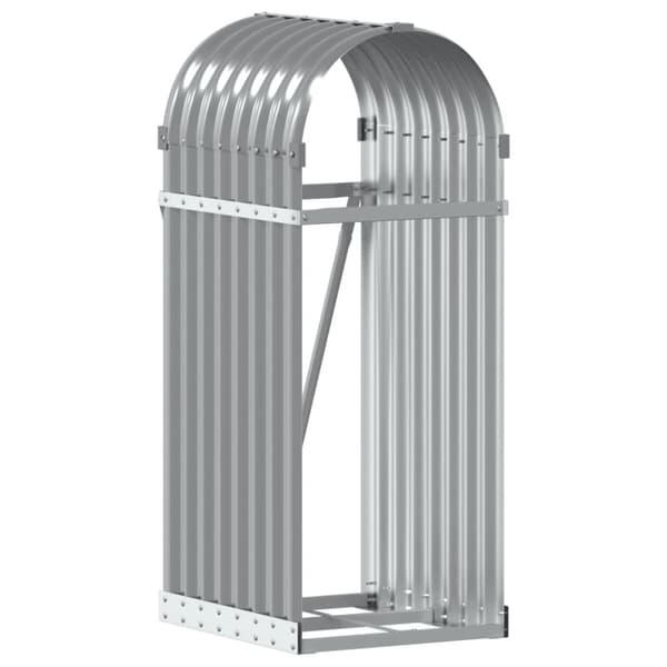 vidaXL brændestativ 40x45x100 cm galvaniseret stål lysegrå