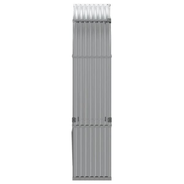 vidaXL Vedställ ljusgrå 120x45x210 cm galvaniserat stål