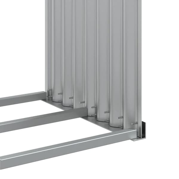 vidaXL Vedställ ljusgrå 120x45x210 cm galvaniserat stål