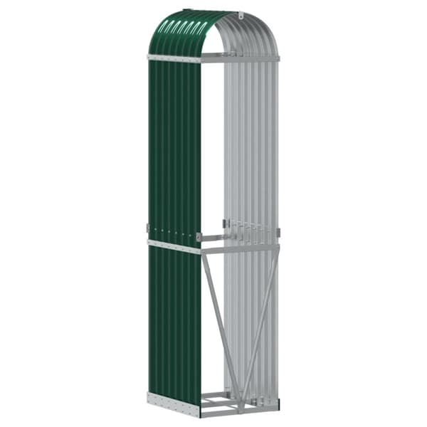 vidaXL brændestativ 40x45x170 cm galvaniseret stål grøn