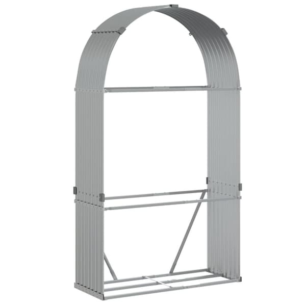 vidaXL Vedställ silver 120x45x210 cm galvaniserat stål