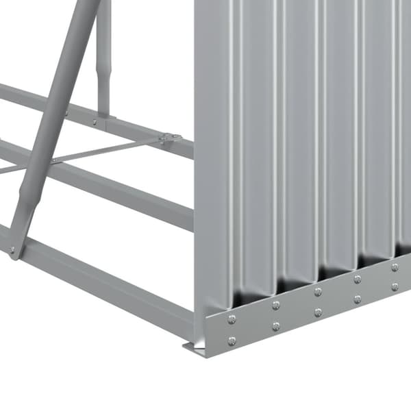 vidaXL Vedställ silver 234x45x100 cm galvaniserat stål