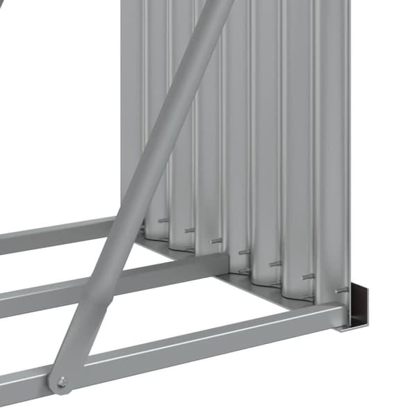 vidaXL Vedställ silver 234x45x100 cm galvaniserat stål
