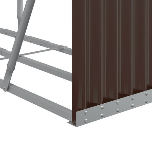vidaXL brændestativ 120x45x100 cm galvaniseret stål brun