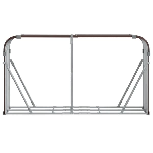 vidaXL Vedställ brun 180x45x100 cm galvaniserat stål